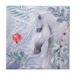 Teja del arte del unicornio del navidad