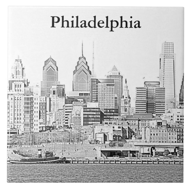 Teja del bosquejo del horizonte de Philadelphia (Frente)