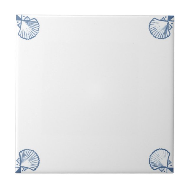 Teja del campo de Delft con las esquinas de Shell (Frente)