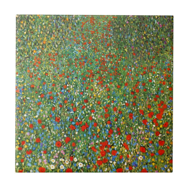 Teja del campo de la amapola de Gustavo Klimt (Frente)