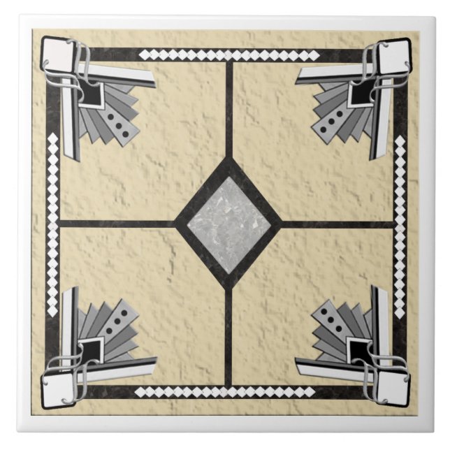teja del diamante del deco (Frente)