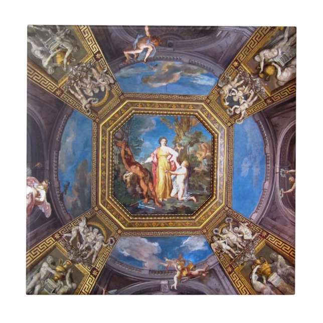 Teja del fresco del techo del museo de Vatican (Frente)