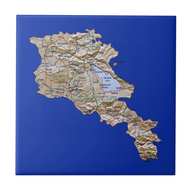 Teja del mapa de Armenia (Frente)