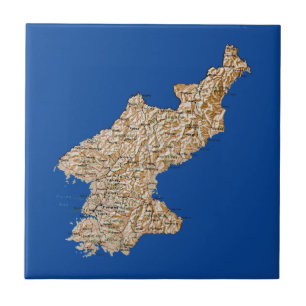 Teja del mapa de Corea del Norte
