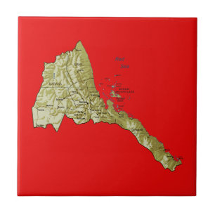 Teja del mapa de Eritrea