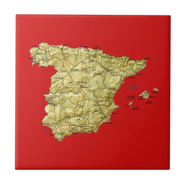 Teja del mapa de España (Frente)