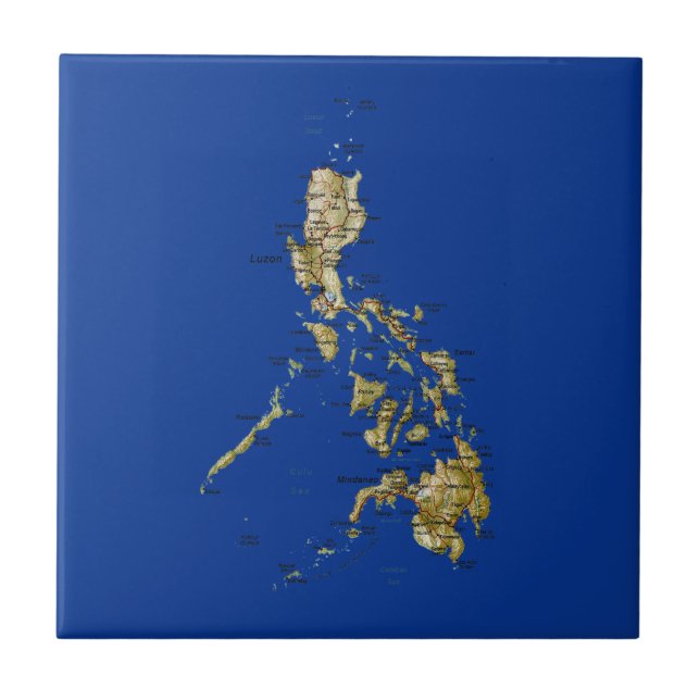 Teja del mapa de Filipinas (Frente)