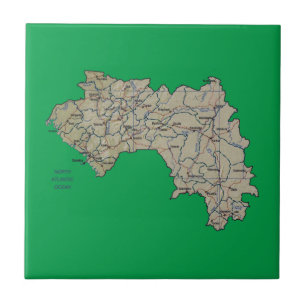 Teja del mapa de Guinea-Conakry