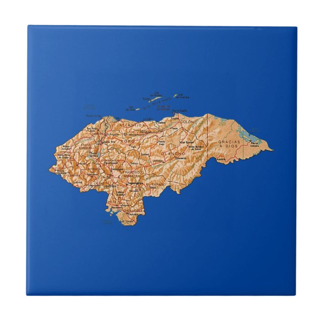 Teja del mapa de Honduras (Frente)