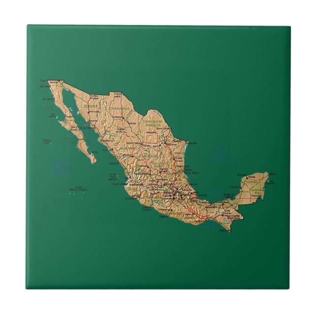 Teja del mapa de México (Frente)