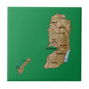 Teja del mapa de Palestina