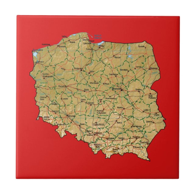 Teja del mapa de Polonia (Frente)