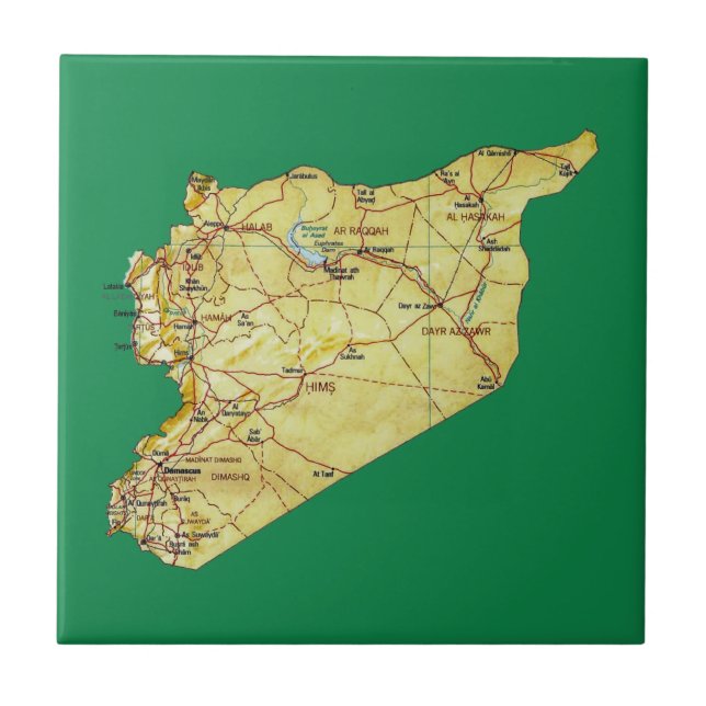 Teja del mapa de Siria (Frente)