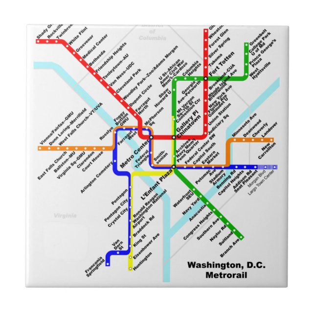 Teja del metro del Washington DC (Frente)