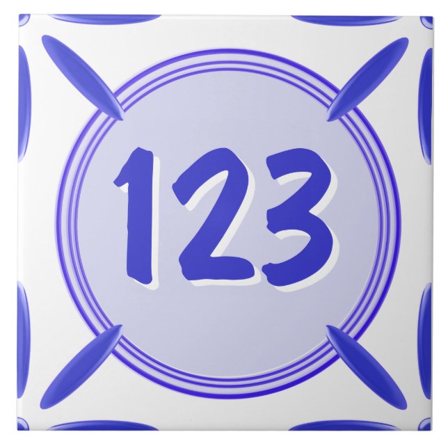 Teja del número de la puerta de la casa (Frente)