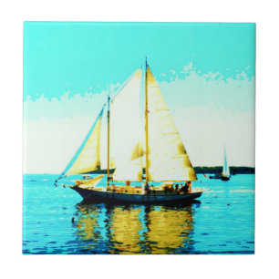 teja del schooner de la navegación