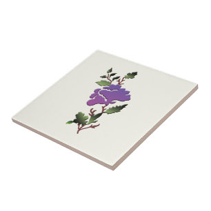 Teja diseñada floral