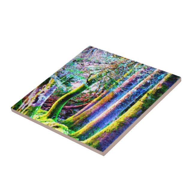 Teja encantada del arte abstracto del bosque (Lado)