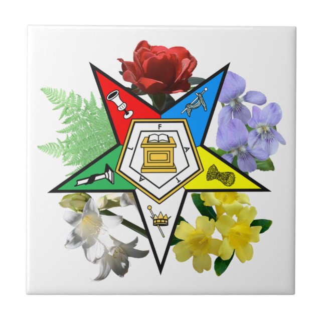 Teja floral de la estrella del este (Frente)