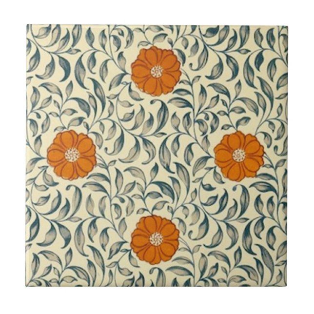 Teja floral del mandarín chino (Frente)