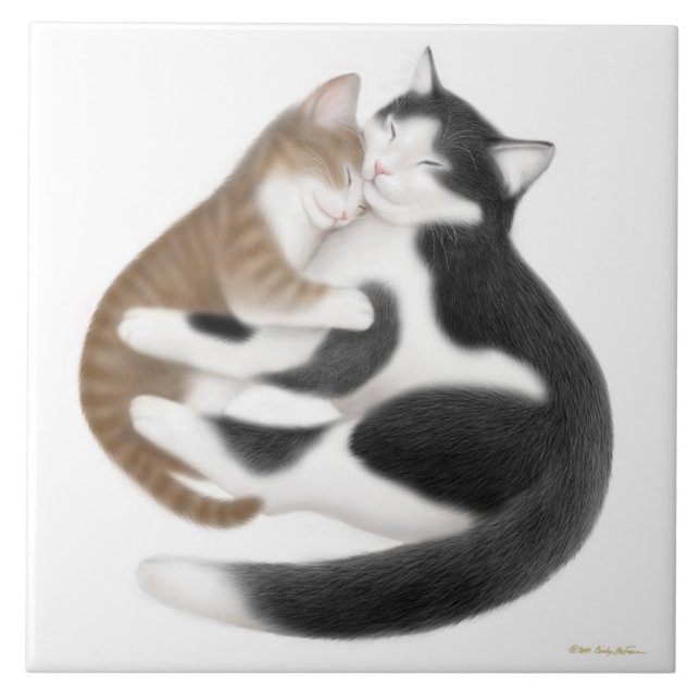 Teja maternal del amor del gatito (Frente)