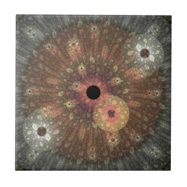 Teja metálica del fractal de la llama (Frente)