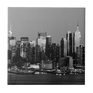 Teja negra y blanca del horizonte de NY