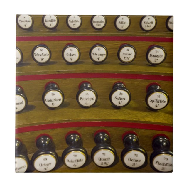 Teja o trivet de las paradas de órgano (Frente)
