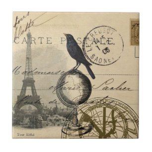 Teja o Trivet de París del globo del cuervo