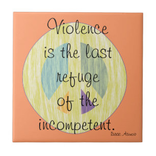 Teja pacifista Trivet del regalo del símbolo de