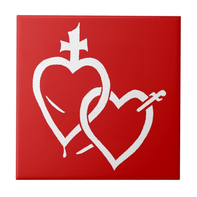 Teja sagrada y inmaculada de los corazones (Frente)