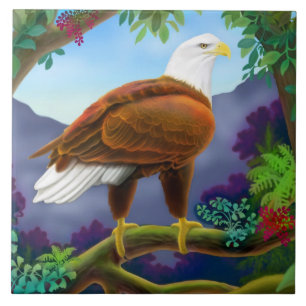 Teja salvaje de Eagle calvo