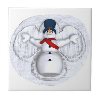 Teja Trivet del ángel de la nieve del muñeco de