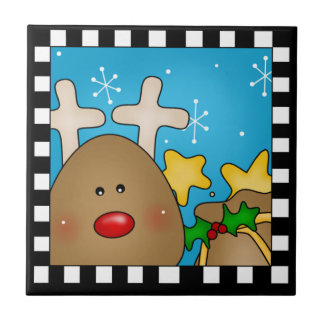 Teja Trivet del reno del navidad