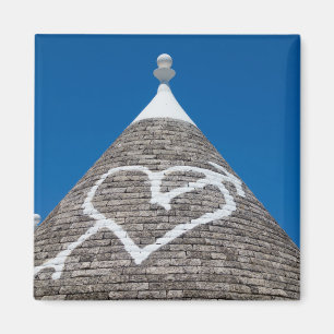 Tejado de la casa de Trulli con el imán del