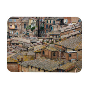 Tejados en imán rectangular de la foto de Siena