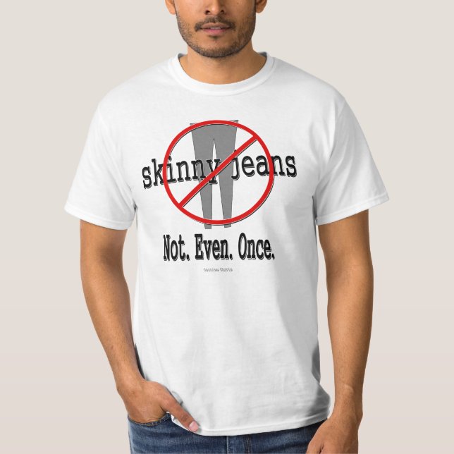 "Tejanos elásticos… no incluso…" camiseta blanca (Anverso)