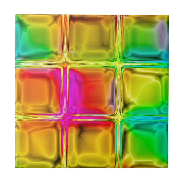 Tejas de cristal coloridas (Frente)