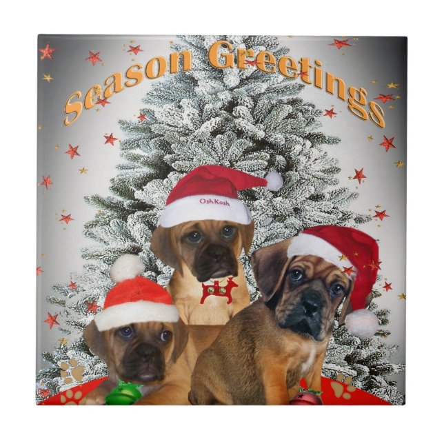 Tejas de las Felices Navidad de Puggle (Frente)