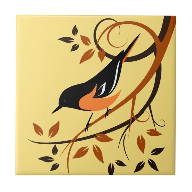 Tejas estilizadas del arte de Baltimore Oriole (Frente)