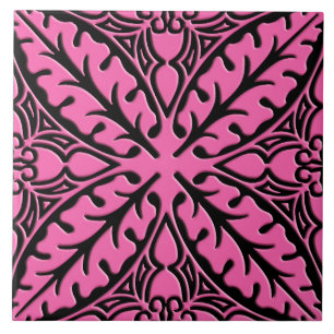 Tejas marroquíes - rosado y negro fucsias