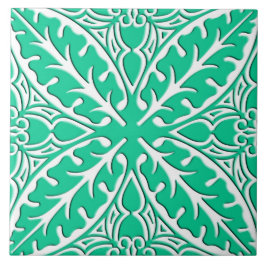 Tejas marroquíes - turquesa y blanco