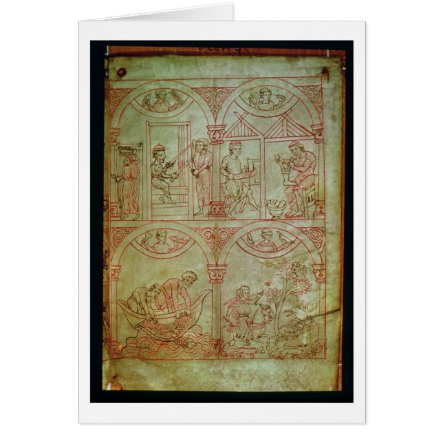 Tejedor del códice 507 fol.2r, zapatero, (Frente)