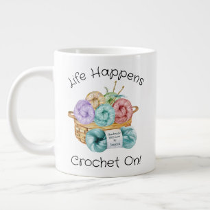 Tejer a Crochet en Taza de Café Gigante Personaliz