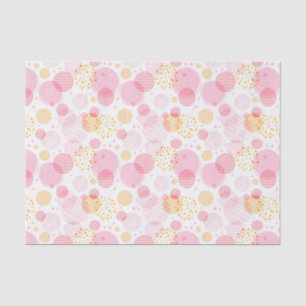 Tejer círculos de papel rosado