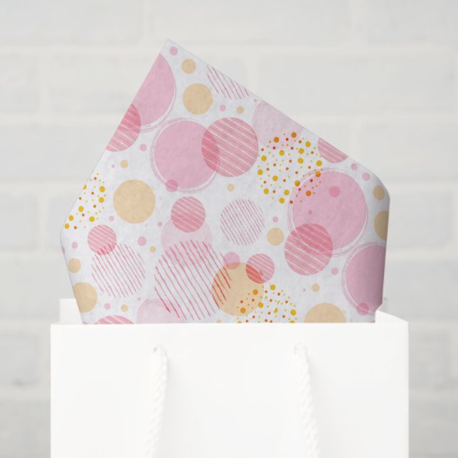 Tejer círculos de papel rosado (Bolsa de regalo)