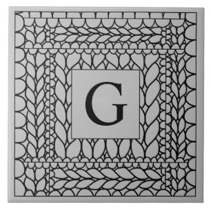 TEJER DEL REVES GRAY Baldosa Cerámica + Inicial