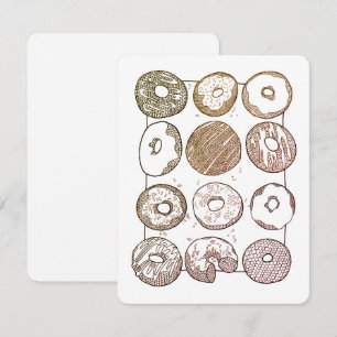 TEJER DOCENA DE DONAS Tarjeta plana 4.25x5.5
