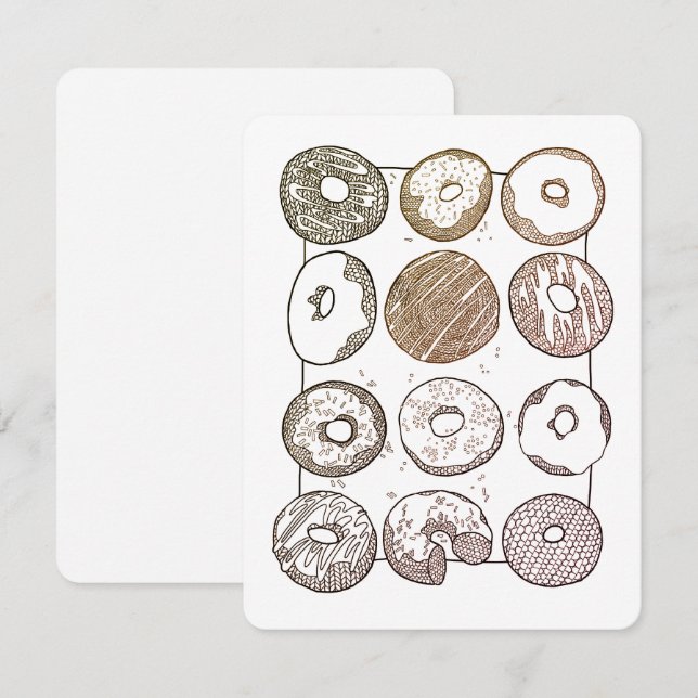 TEJER DOCENA DE DONAS Tarjeta plana 4.25x5.5 (Anverso / Reverso)