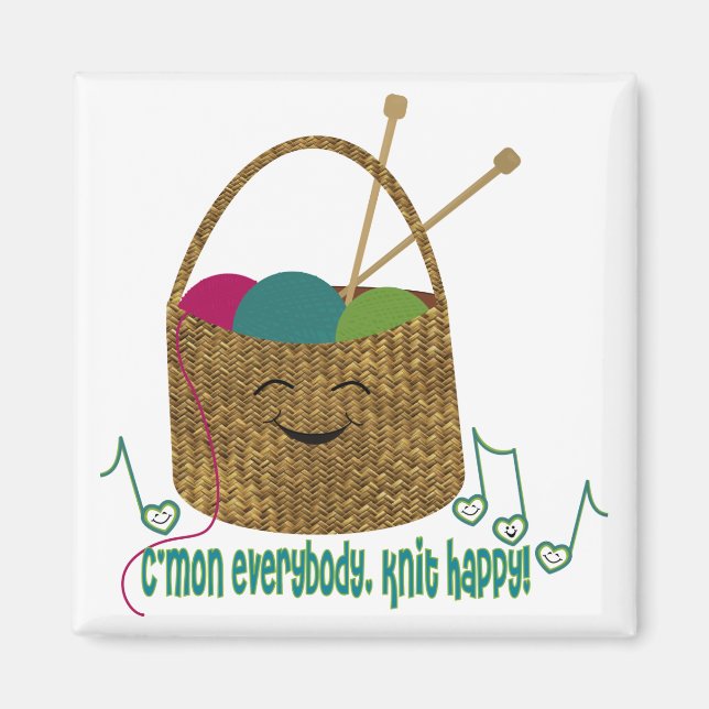 Tejer imán feliz (Frente)